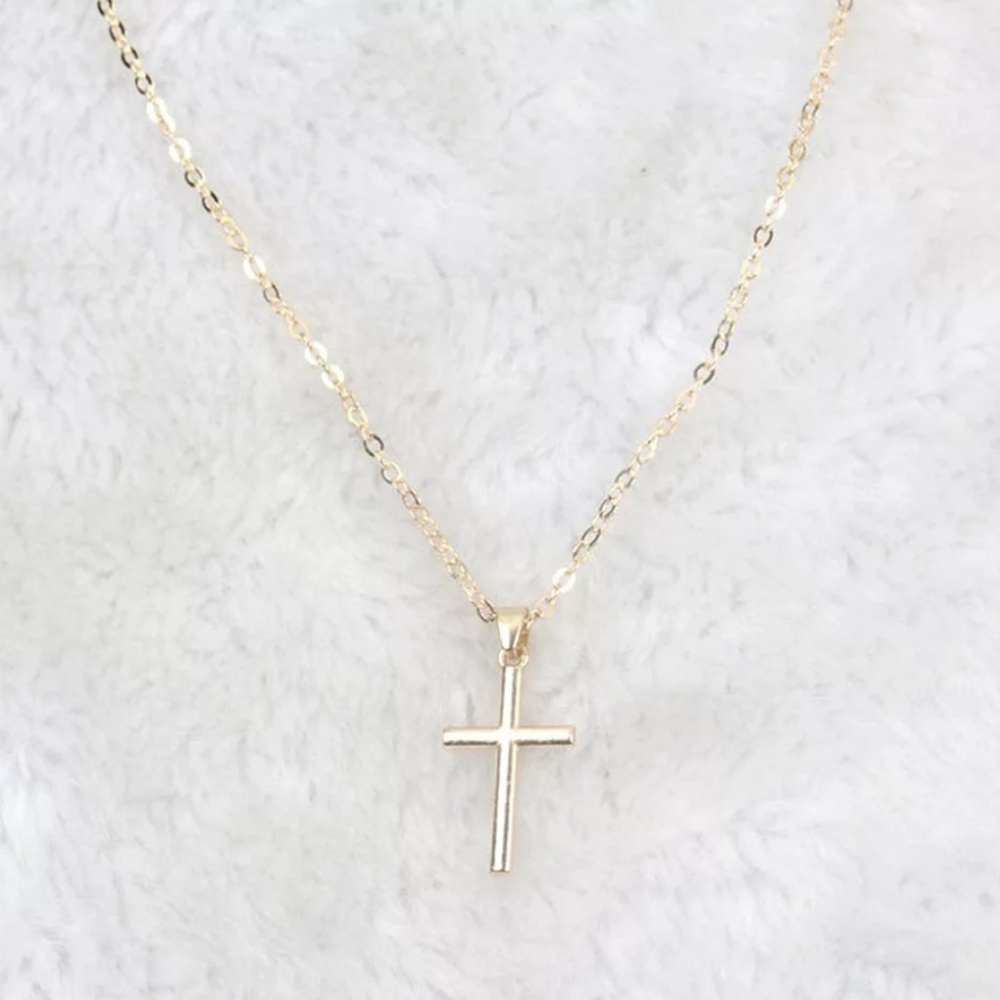 Layering Chain Cross Pendant Silver OR Gold - Picture 5 of 6